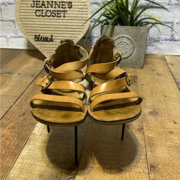 Eileen fisher tan leather sandals size 8 - Picture 4 of 9